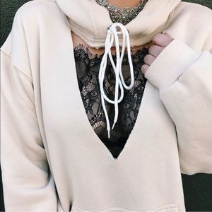 Emma & Sam Choker Hoodie Grey